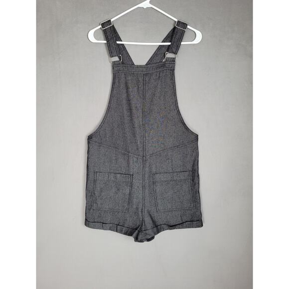 LOLOCCI Overall Shorts for Women Summer Romper Denim Jumpsuit Pockets Small - Picture 2 of 10